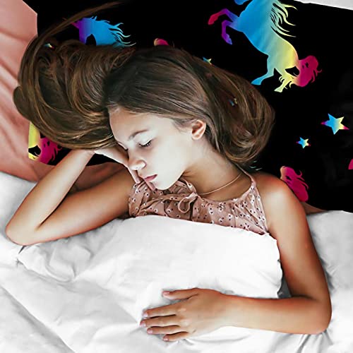 Housse de couette licorne galaxie supersoft et ses 2 taies d'oreiller - 4