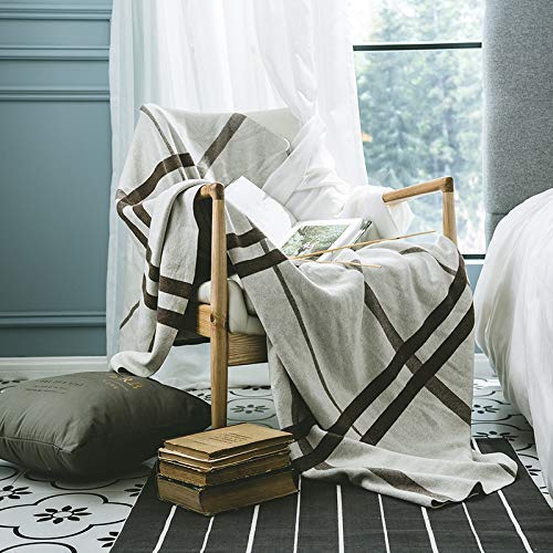 HeiPlaine Respirable Manta de Punto de Lana, Chal Casual, Manta, Accesorios para el hogar para sillas