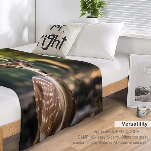 Manta de franela de ciervo 140x180 cm mullida para sofá cama 7