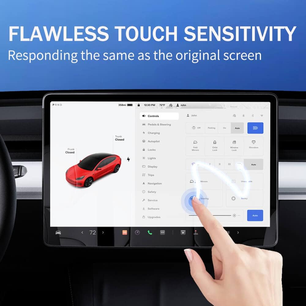 yeapop tempered glass screen protector for tesla model 3 and model y tesla center console 15 inch screen accessories