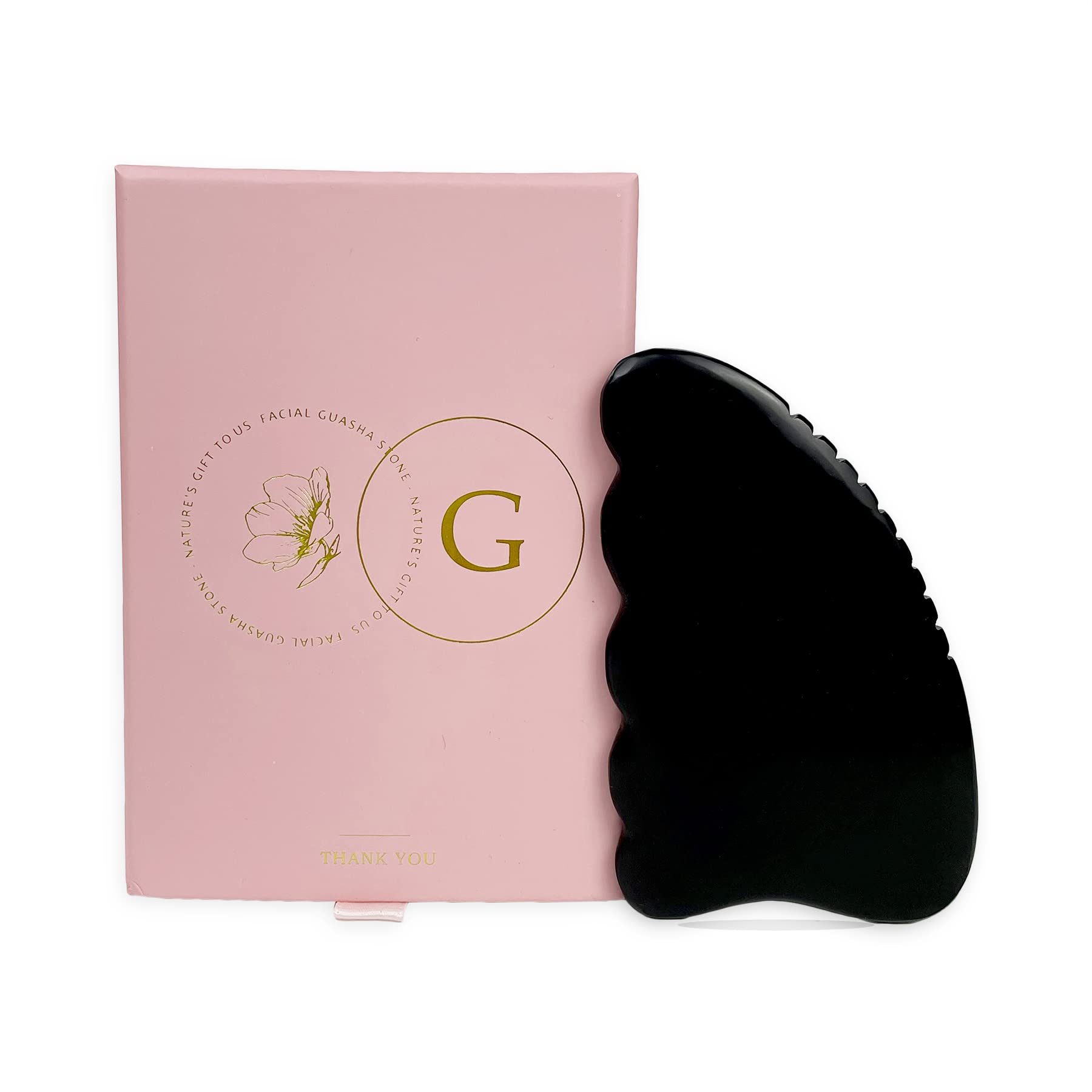 Ori MAGICIGua Sha Facial Body Massage Tools, Unique 9-Edge Gua Sha Bian Stone, 3D Gua Sha Stone with Ridges, Gentle Gua Sha Scraping Massage Tool Black (E-Box)