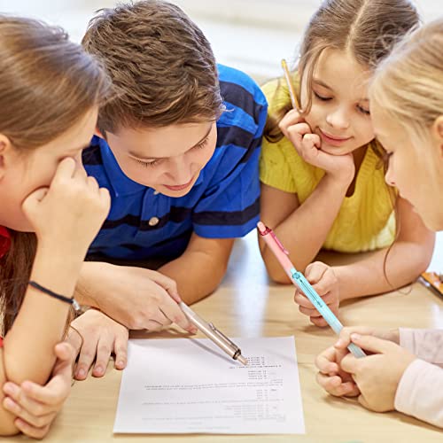 Retractable Ballpoint Pens Fine Point 0.5Mm Black Ink Pens Cute Writing Pen With Soft Comfort Grip For Men Women Smooth Writing Office School Supplies, 12 Pcs, 4 Colors #TOP3