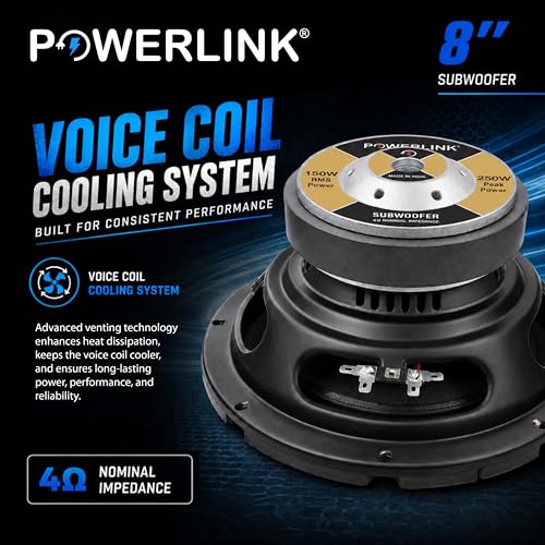 POWERLINK 8" Subwoofer Deep Bass Champion Series - Image 6