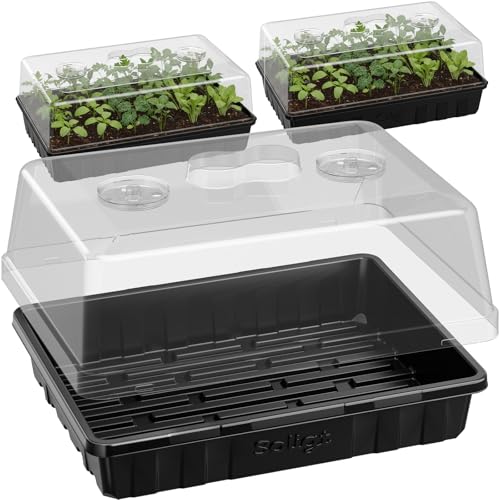 SOLIGT [Thick Plastic] 3-Set Strong Seed Starter Trays...