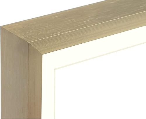 Miniatura 3 de Frametory, Marcos de aluminio de 5 x 7 pulgadas con paspartú marfil para fotosfotos de 4 x 6 pulgadas, cristal real, retratopaisaje, formatos