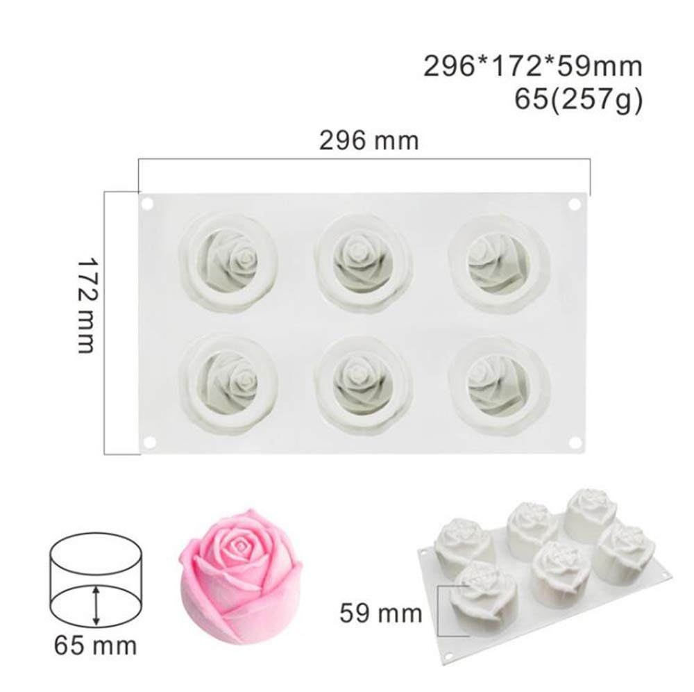 Uenmay Silikon Mousse Form - 6 Blüten Formen Für Desserts Und Backwaren