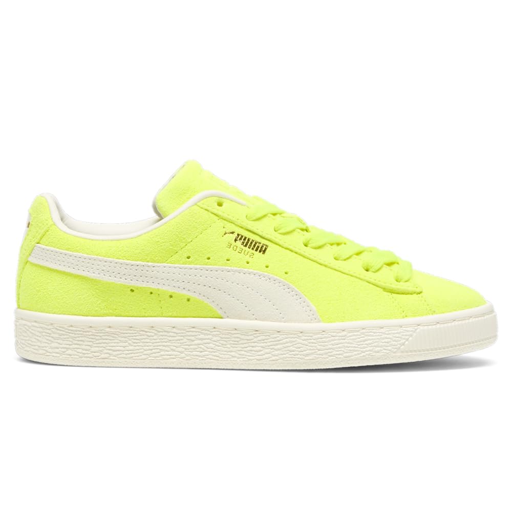 PUMA Womens Suede Neon Lace Up Sneakers Shoes Casual - Yellow