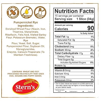 Rye Bread | 3 Flavor Variety Bundle | (1) Seeded Rye Bread, (1) Real Jewish Rye Bread ( Seedless) & (1) Pumpernickel Bread | 2-3 Day Shipping |16 oz per Loaf - Stern's Bakery [ 3 Loaves of Bread Included ]