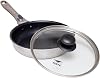 King PENTA 2.0 PFOA PFOS Free, Safe, Safe, Gas Fire, IH, Non-stick, Removable, Health, Long Lasting, Non-Stick, Non-Stick Black Noir, 7.9 inches 20 cm Shallow Type Lid Set