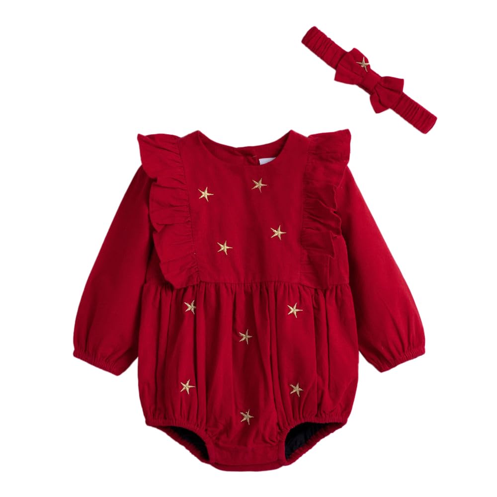 Baby Girls Embellished Print Full Sleeves Maroon Bodysuits-image-28