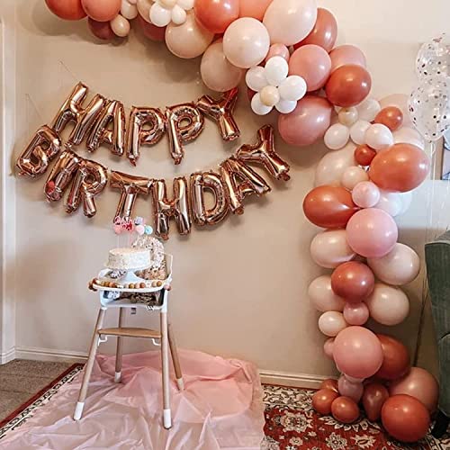 Image of Dusty Pink Retro Balloons arch Kit for Birthday,Anniversary, Welcome Baby, Baby Shower, Theme Party Decoration | AR Giftzadda (Dusty Pink)
