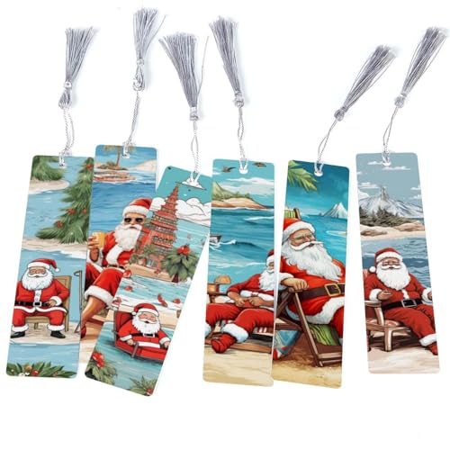 Marque-pages à pompons Père Noël : évitez de corner vos livres avec ces 6 signets plage