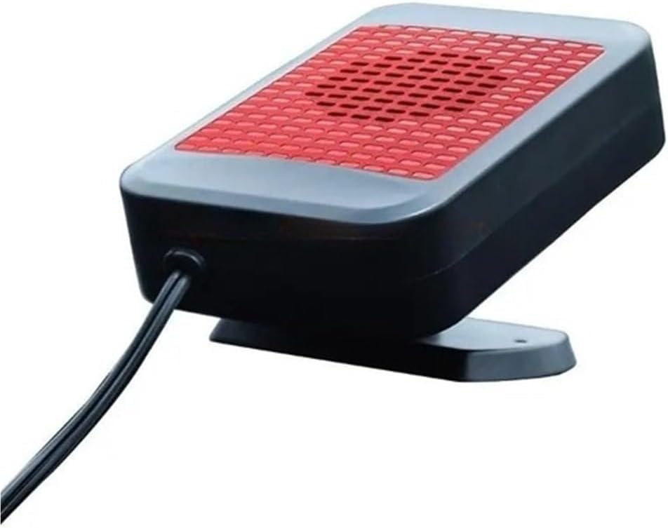 Latest Car Heater Automatic Hot Air Blower Electric Fan Windshield Dryer Defogging Demister Defroster Adjustable Powerful 200W Low-Power Rapid Heating Warmer(Red)