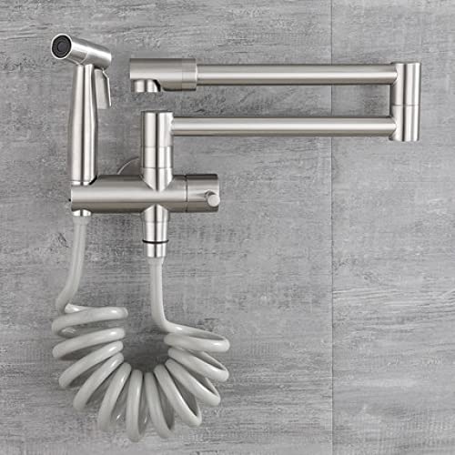 Robinet de cuisine compact anti-encombrement en laiton noir pour petit évier