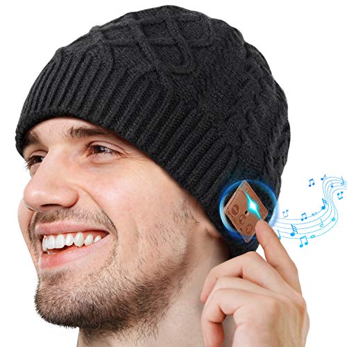 Bluetooth Beanie Gifts for Men & Women - Stocking Stuffers for Men & Women Bluetooth Hat for Men Bluetooth Hat with Bluetooth 5.0 Music Beanie Thanksgiving for Men Women Teens Friends