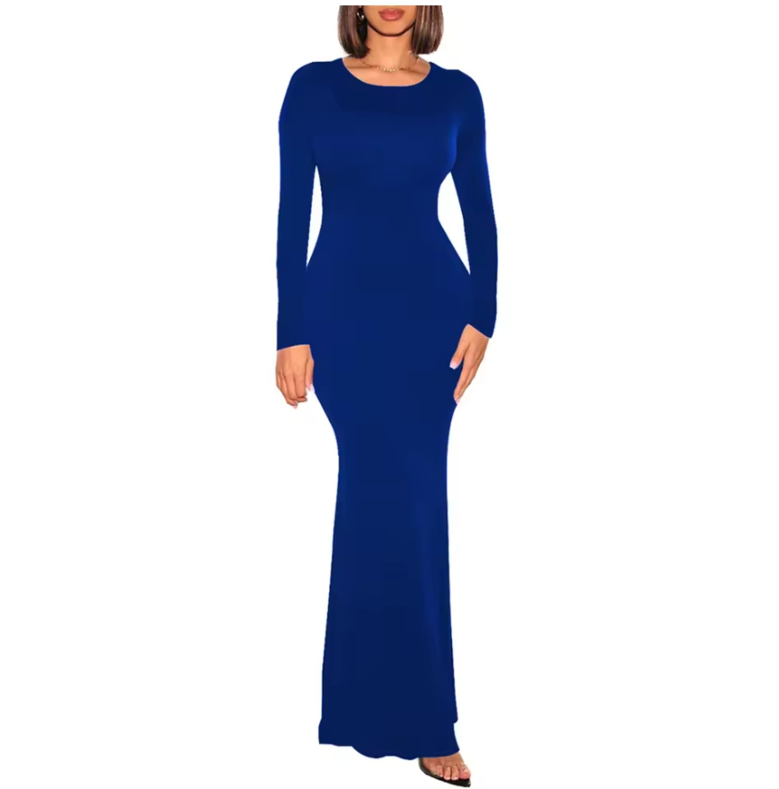 Plus Size Abito Lungo per Delle Donne Partito Nightclub Slim Fit Abiti Da Donna Manica Lunga Vestidos Personalizzabile