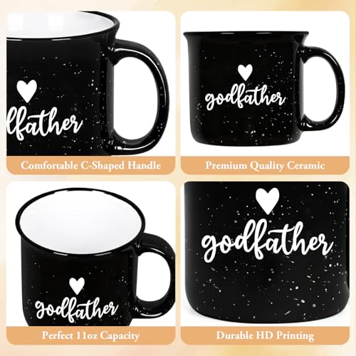Set de tazas de cerámica 11oz para padrinos miniatura 4