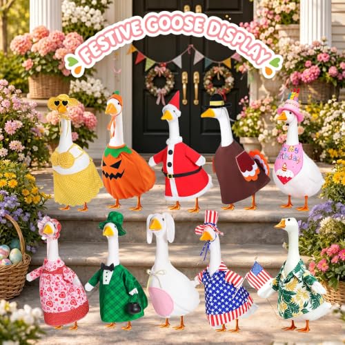 10 Set Porch Goose Outfits for 23 Inch Lawn Goose Holiday Costumes - image 6