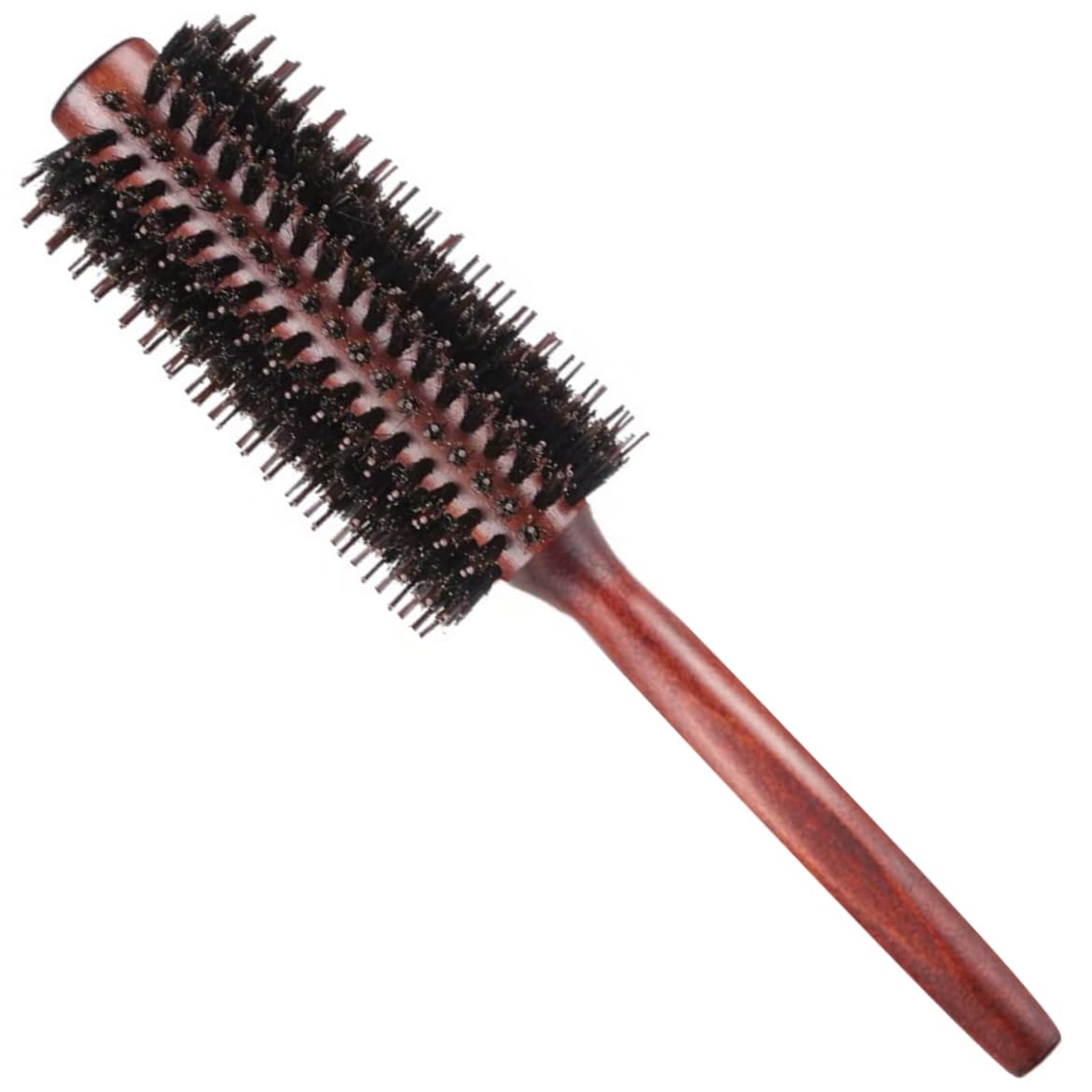 Runde Haarbürste zum Trocknen, runde Haarbürste aus Wildschweinborsten, Nylonborsten mit Rolle für Fransen, feines Haar, Curling, zum Trocknen, Stylen, Locken (klein)