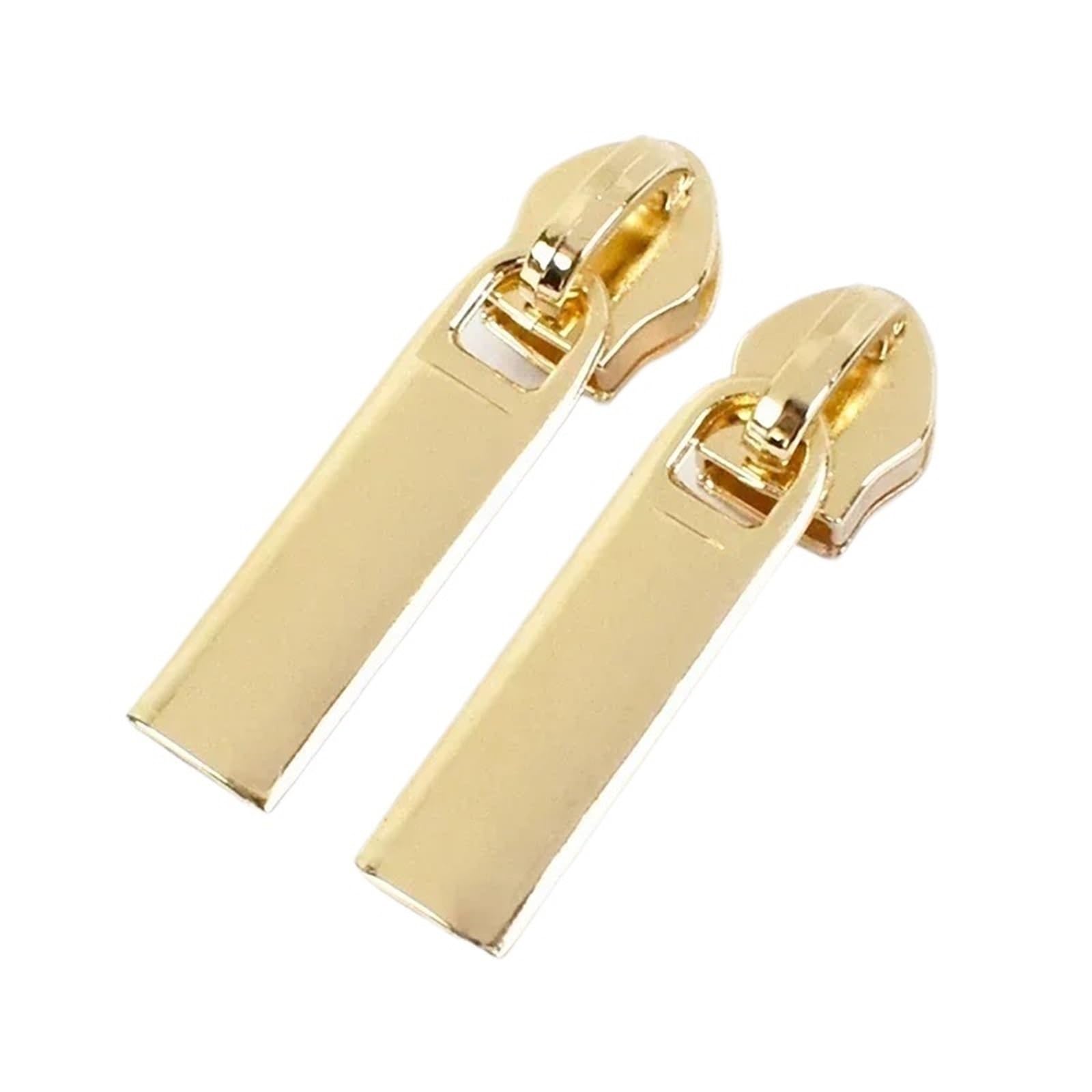Zipper Pull,Zip Head 20Pcs 5# Zipper Slider Heads for Nylon Zippers DIY Sewing Accessories(LightGold)