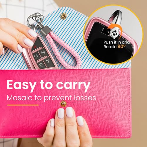 Image of Key Fob Cover for Cadillac, Pink PU Braided Loop
