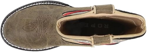 Miniatura 4 de ROPER Botas casuales patrióticas con punta redonda para niños a media pantorrilla, azul, marrón, rojo