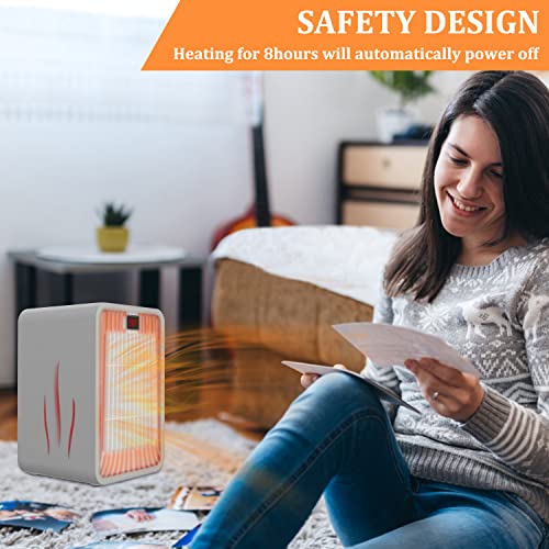 Space Heaters For Indoor Use,1000W Ptc Fasting Heating Ceramic Portable Heater With Digital Thermostat And Night Light,Small Electric Heater For Indoor Office Room Desktop Home Bedroom Use #TOP4