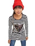 Desigual Mädchen T-Shirt Cross Langarmshirt, Blau (Navy 5000), 140 (Herstellergröße: 9/10)