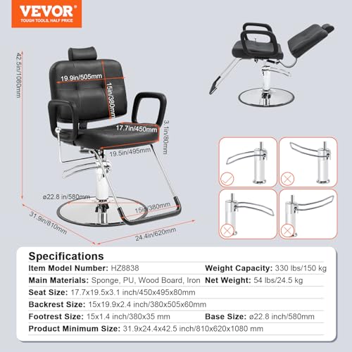 Mejores precios y opiniones de Sillones peluqueria hidraulico listamos los 10 mejores. 12 Imagen adicional