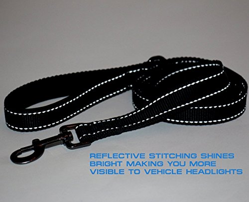 Max and Neo Reflective Nylon Dog Leash - We Donate a Leash to a Dog Rescue for Every Leash Sold (Black, 6x1) - Image 7