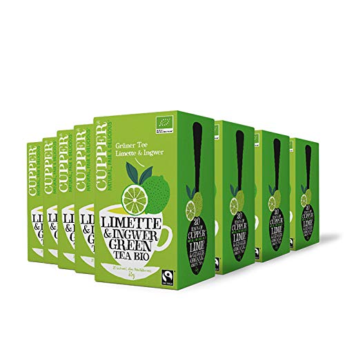 Cupper Bio Gr?ner Tee Limette Ingwer, 8er Pack