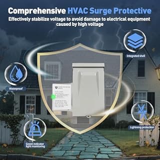 AG3000 HVAC Surge Protector 120/240V – Universal Mini Split Surge Protective Device with TPMOV Technology, Type 4X Watertight Enclosure, LED Status Indicator, Comprehensive Surge Protection