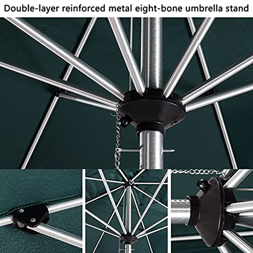 Sombrilla con protección solar de 250cm impermeable y mástil de aluminio 5