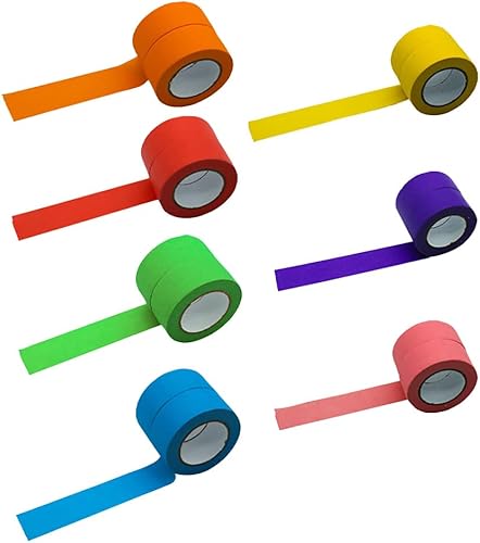 7 rollos de papel washi de color cinta de arte arco iris cinta adhesiva pintores coloridos cinta de pintura artesanal cinta para etiquetar