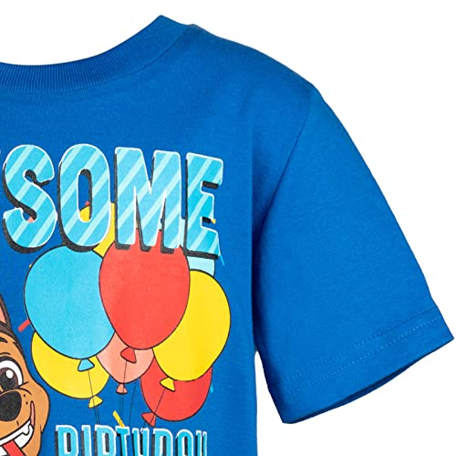 T-shirt Anniversaire Pat Patrouille Chase 4 ans pour fête enfant