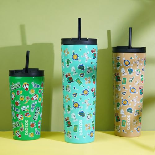 Image of BJPKPK 18 oz Coffee Tumbler with Straw, Insulated Stainless Steel Cup