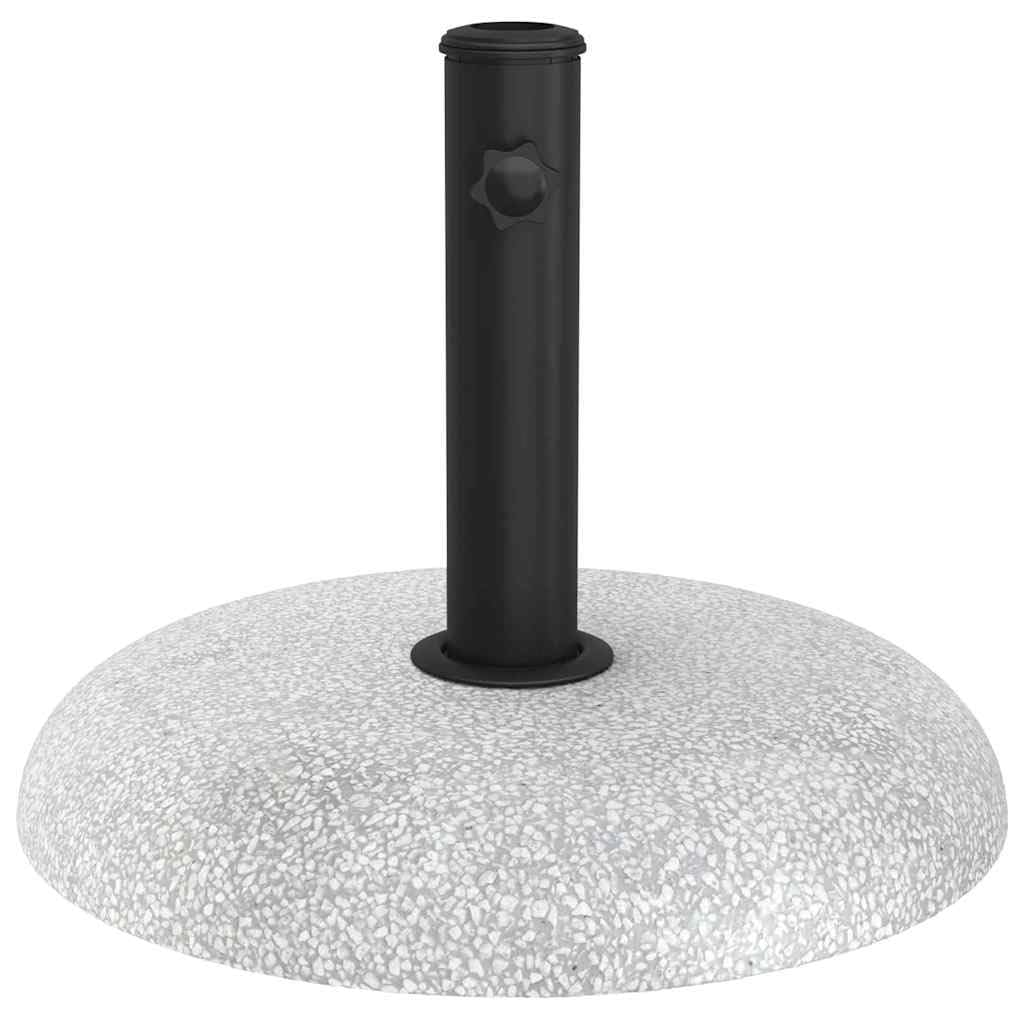 Supporto per ombrellone, 21 kg, bianco, cemento, rotondo, arrotolabile, per giardino e terrazza, stabile base per ombrellone da 45 x 45 x 40 cm, per ombrellone da mercato e ombrellone da