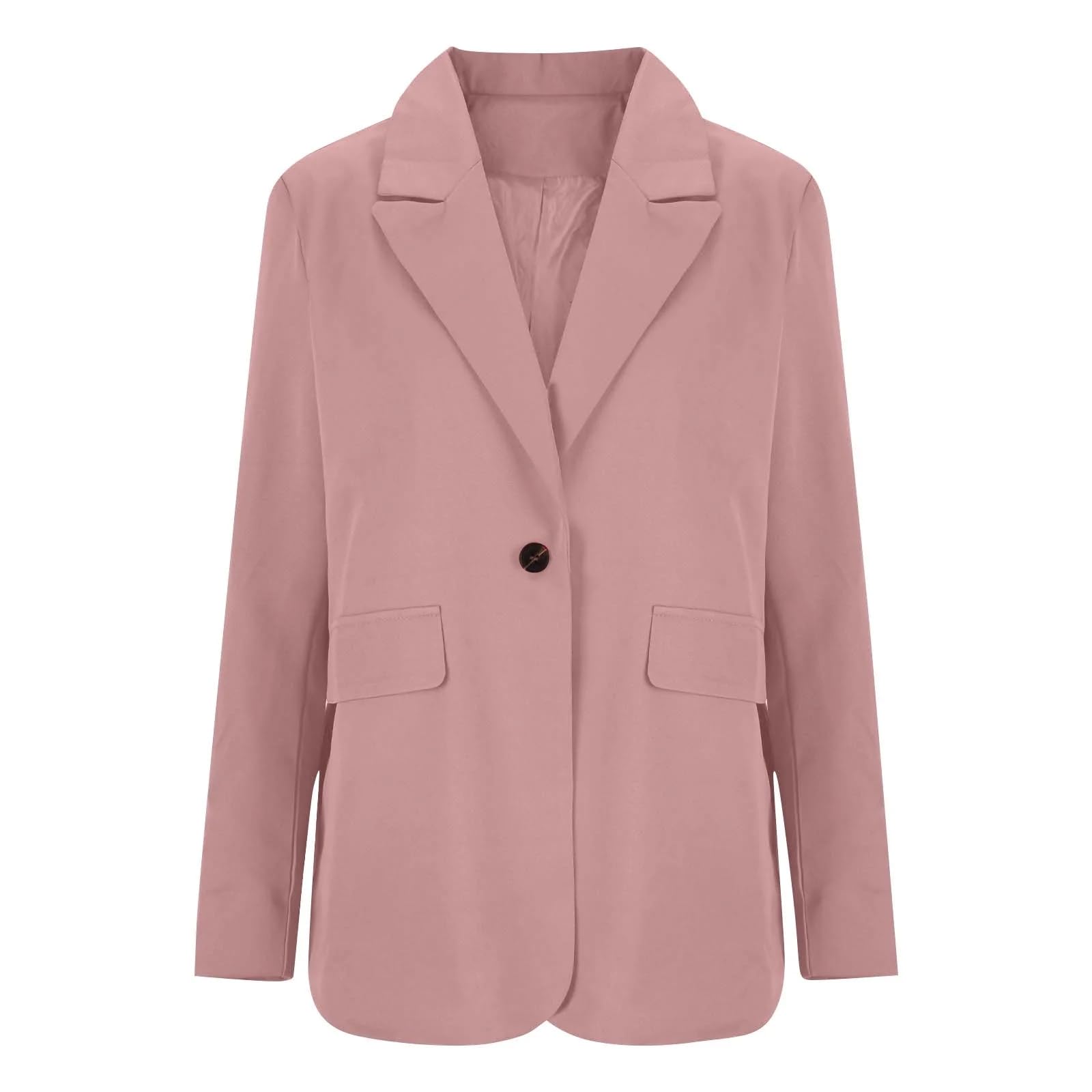 Generisch Blazer Damen Elegant Jacke Business Sweatblazer Mit Knöpfen