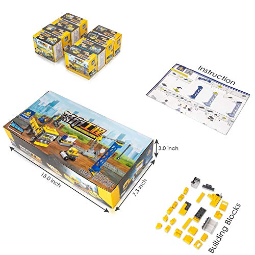 image for Batlofty 16-in-1 Construction Site Vehicles Toy Set, Construction Truc