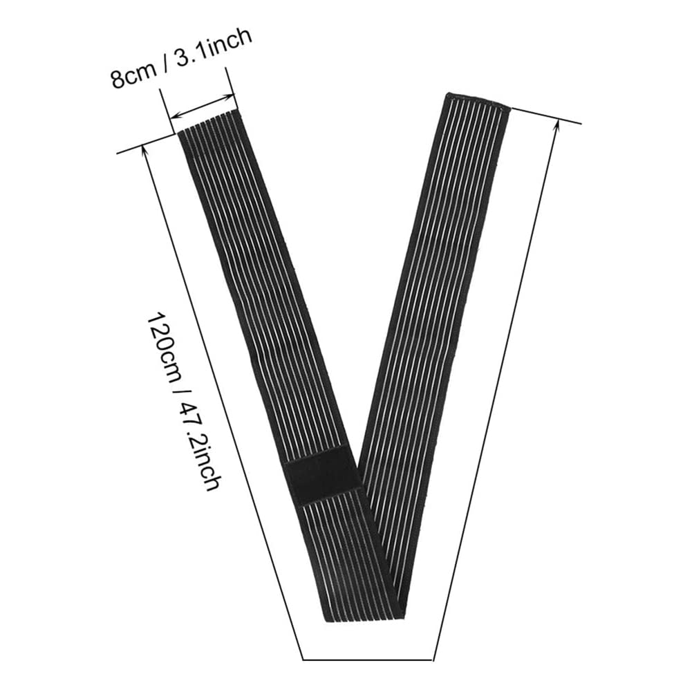 2 fasce elastiche extra lunghe per ginocchia, a compressione