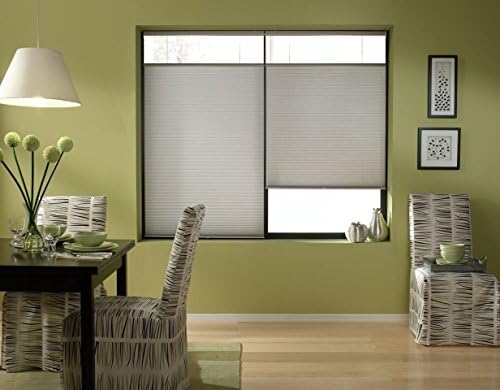 Cordless Top Down Bottom Up Cellular Honeycomb Shades, 22W x 36H, Cool Silver, Sizes 18-38 Wide