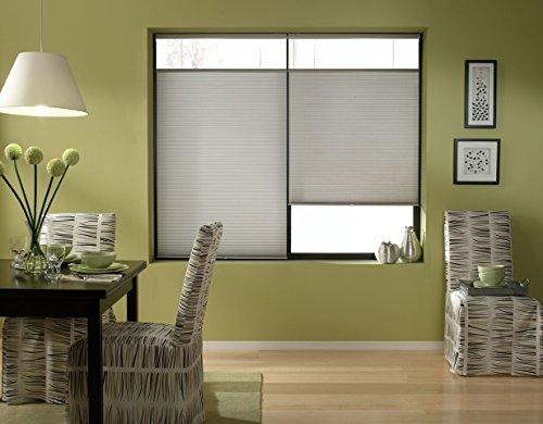 Cordless Top Down Bottom Up Cellular Honeycomb Shades, 22W X 36H, Cool Silver, Sizes 18-38 Wide #TOP2