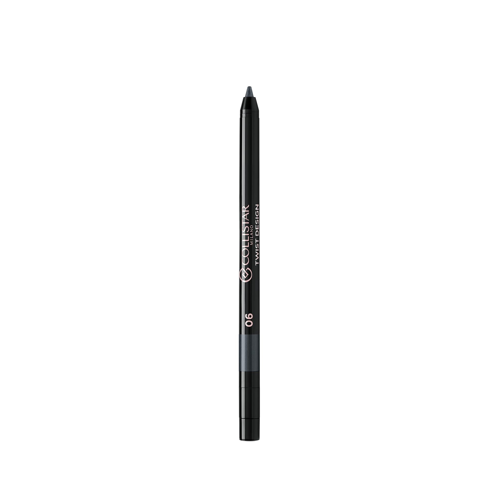 Collistar Twist Design Automatic Eye Pencil, Extra Precision and 24H Hold, Waterproof, No-Transfer, Integrated Sharpener, Precise Stroke, Acciaio Colour, 0.5 g