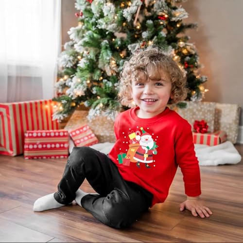 Image of Popshion Toddler Boys Sweatshirt Cotton Lightweight Kids Winter Warm Sweater Crewneck Pullover Tops