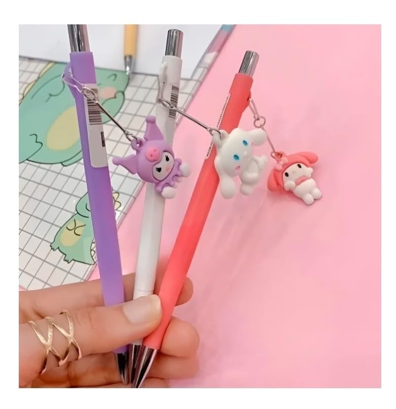 Image of ECLET Cute Kawaii Cartoon (Fruits, Flowers & carton character) Theme 0.5mm pencil Smooth Writing Kawaii pencil Pack best Holi Day Gift For Girlfriend & Wife PACK OF 6