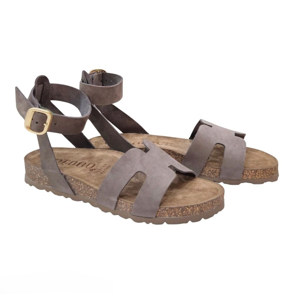 YOKONO - Sandalia de pala,casual,planta de gel,cierre mediante tira con hebilla,piel,de tiras al tobillo para: Mujer