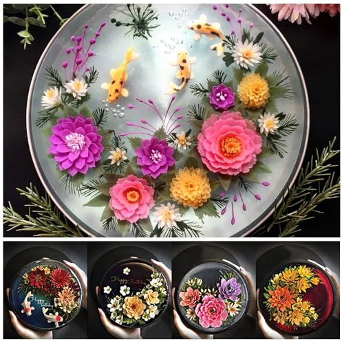22Pcs Stainless Steel Gelatin Jelly Art Tools 3D, Flowers Leaves Moldes Para Gelatinas, Pudding-Nozzle Cake Needles Gelatin Tools - Thumbnail 7