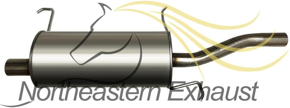 Northeastern Exhaust | Stainless Steel Resonator Pipe, Muffler Exhaust System Kit Compatible for Ford Escort 1997-1999 | Mercury Tracer 1997-1999 2.0L | Free Gasket and Clamps Included | Wagon