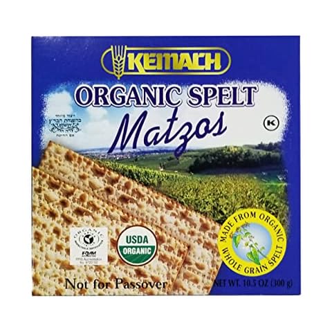 Kemach Organic Spelt Matzos, Whole Grain, 10.5 oz. Cover