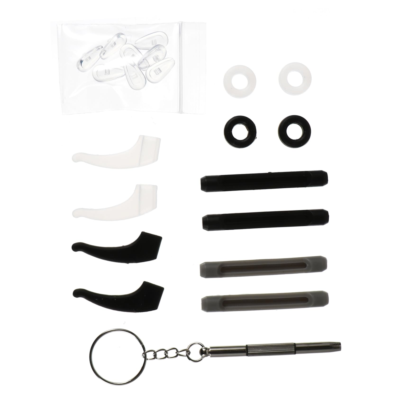 GOOHOCHY 1 Glasses Strap Set Round Glasses Anti Glasses Temple Tips Glasses Repair Eyeglass Repair Circle Glasses Repair Kit for Eyeglasses Eyeglass Retainer Non-Slip Nose Clip